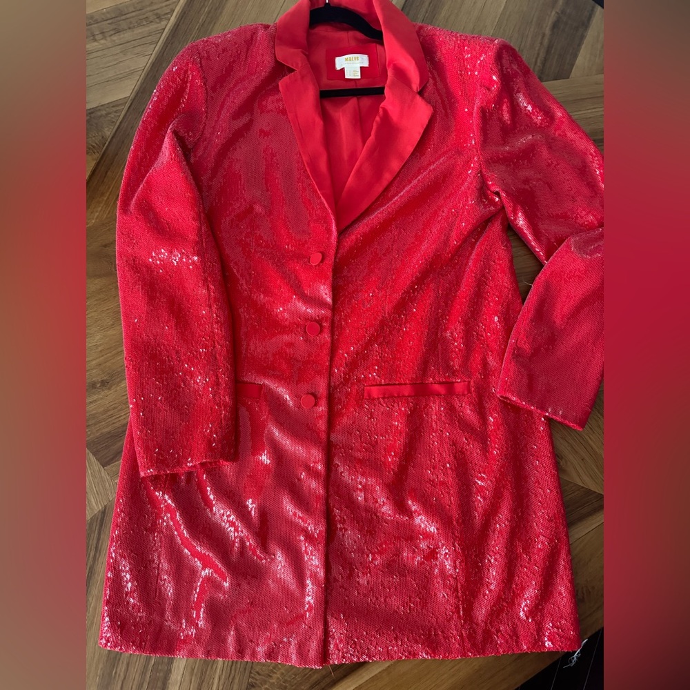 Sequined Blazer Dress made by Anthropologie Maeve